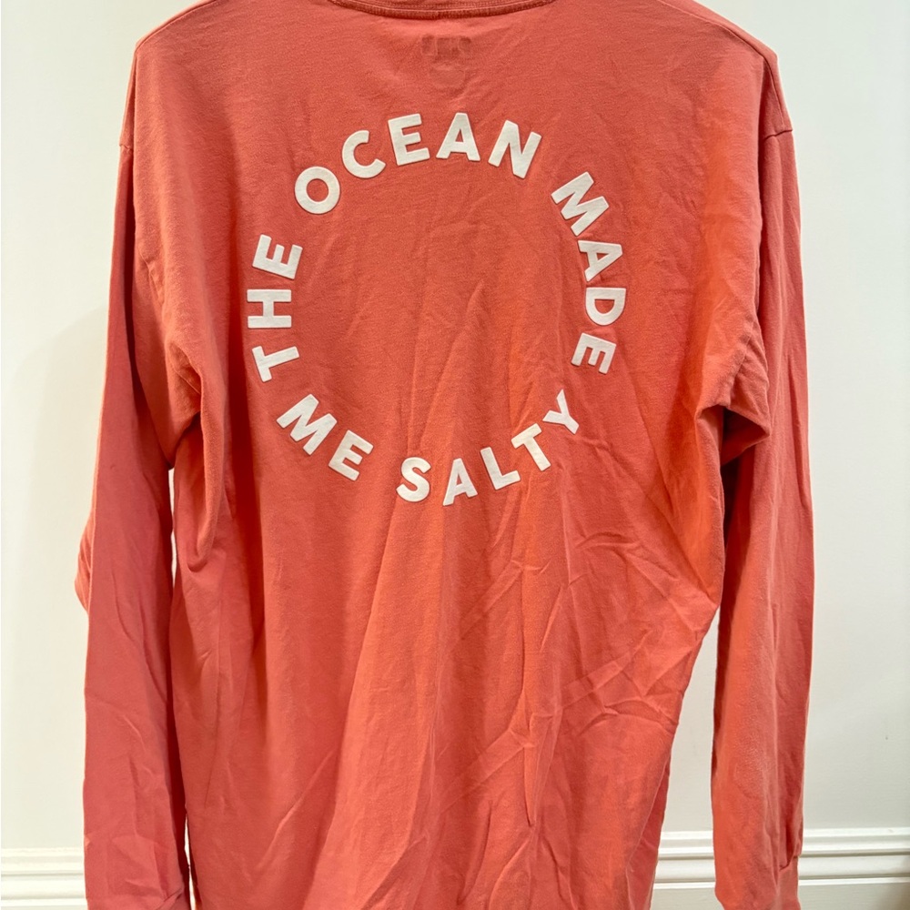coral long sleeve tee